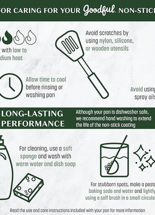 Goodful Ceramic Nonstick Pots and Pans Set, Premium Ceramic Coating Made without PFOA, PTFE or PFAS, Dishwasher Safe, 12-Piece, Turquoise