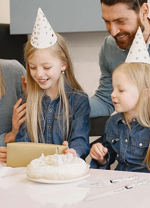 AW BRIDAL Mis Quince Años Quinceanera Cake Knife and Server Set, Sweet 15 Birthday Cake Cutting Set Cake Spatula 15years Stainless Steel Cake Servering Set, Silver