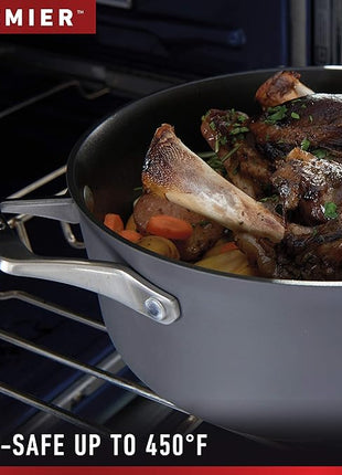 Calphalon Premier Hard-Anodized Nonstick Cookware Set, 8-Piece, Metal Utensil Safe, PFOA-Free