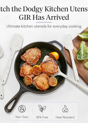 GIR: Get It Right 5 Piece Silicone Kitchen Utensils Set - Ladle, Spatula, Flip, Spoon & Spoonula - Non-Toxic Cooking Utensils for Nonstick Cookware, Cooking and Baking - Sprinkles