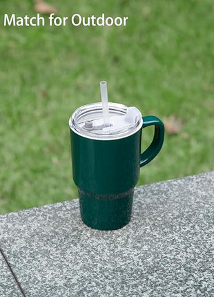 Sweejar Ceramic Travel Mug with Lid, 16 oz Portable Coffee Mug, Dishwasher Safe Tea Cup with Infuser, Reusable Teacup for Car Cup Holder, Tea Lovers(Jade)