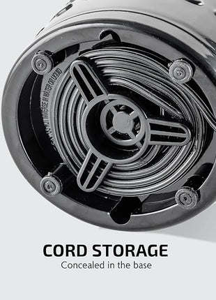 OVENTE Electric Coffee Grinder for Beans, Spices and More, 2.5Oz Compact Grinding Mill, Spice Grinder with Stainless Steel Blade, Pulse Button Operation and Transparent Easy to Open Lid, Black CG225B