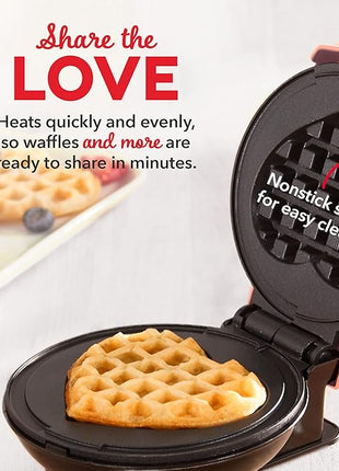 DASH Mini Maker 3-Pack Gift Set, Mini Waffle Maker + Mini Heart-Shaped Waffle Maker + Mini Maker Griddle