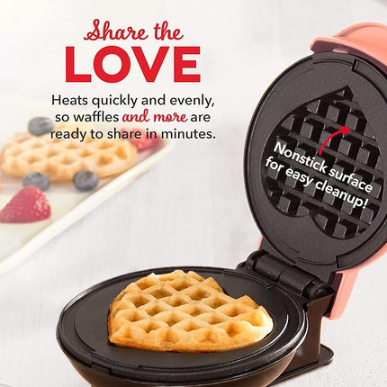 DASH Mini Maker 3-Pack Gift Set, Mini Waffle Maker + Mini Heart-Shaped Waffle Maker + Mini Maker Griddle
