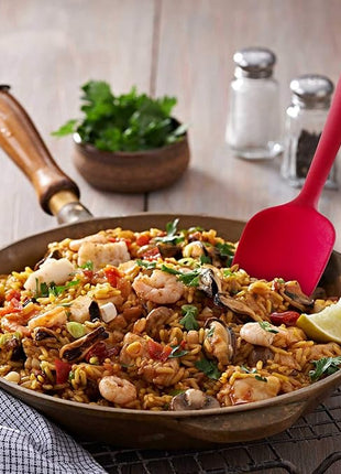 Silicone Spatula 3-piece Set, Ergonomic Handle High Heat-Resistant Spatulas, Non-stick Rubber Spatulas with Stainless Steel Core, Red