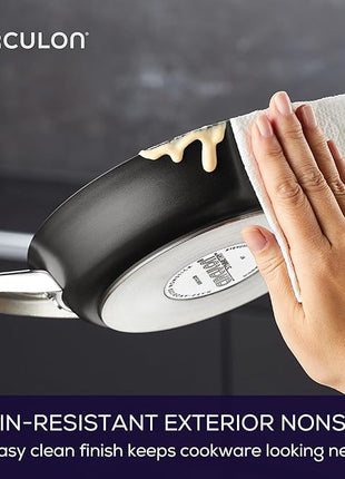 Circulon Symmetry Hard-Anodized Nonstick Frying Pan, 8.5-Inch, Black