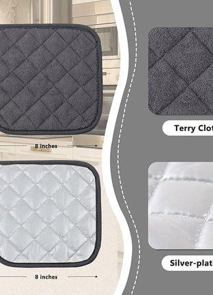 Joyhalo 4 Pack Pot Holders for Kitchen Clearance, Hot Pads for Kitchen, Countertops, Oven Pot Holders Bulk, Potholders Sets for Kitchens Heat Resistant, Grey