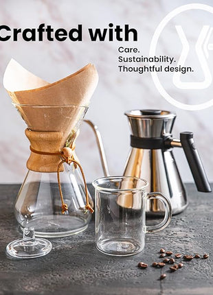 Chemex Pour-Over Glass Coffeemaker - Classic Series - 10-Cup - Exclusive Packaging