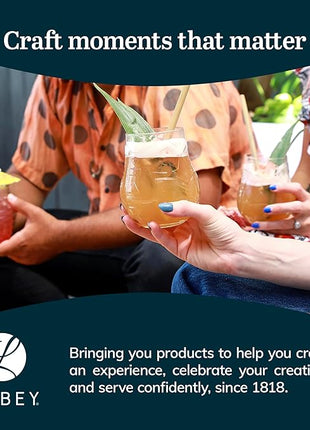 Libbey Tiki Pineapple Glasses Set, Tiki Glasses for Cocktails, Ideal Tiki Bar Set of 4