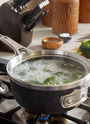 Calphalon Premier Space-Saving Nonstick Cookware Set, 8-Piece, Stackable, Hard-Anodized Aluminum