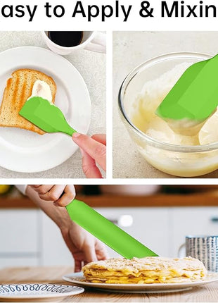 Barsone 5-Piece Silicone Spatula Set - Heat Resistant 446°F Food Grade BPA Free, Nonstick Cookware Safe Dishwasher Safe Kitchen Tools for Baking, Cooking, Stirring, Multicolor.