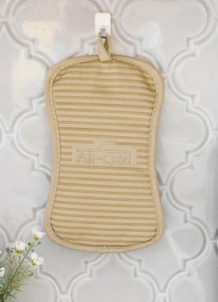 All-Clad Premium Pot Holder & Hot Pad: Heat Resistant to 500 Degrees - 100% Cotton, 10"x6.25" Hot Pad for Kitchen and Barbeque, 4-Pack, Cappuccino