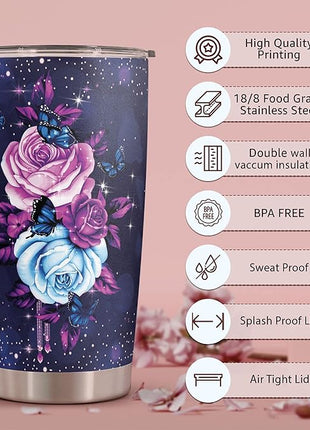 Macorner Mothers Day Gifts for Mom - Stainless Steel Tumbler 20oz For Women - Birthday for Wife Grandma Nana From Daughter Son Kid