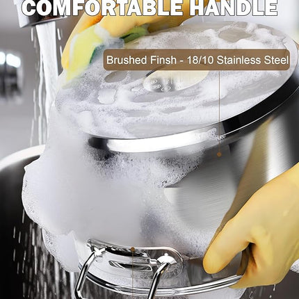 Cooks Standard Stockpots Stainless Steel, 24 Quart Professional Grade Stock Pot with Lid, Silver