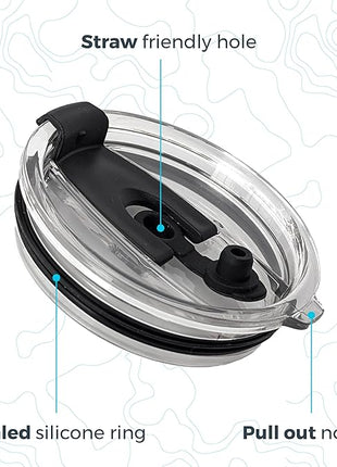 Arctic Tumblers | 30 oz Matte Black Insulated Tumbler with Straw & Cleaner - Retains Temperature up to 24hrs - Non-Spill Splash Proof Lid, Double Wall Vacuum Technology, BPA Free & Built to Last