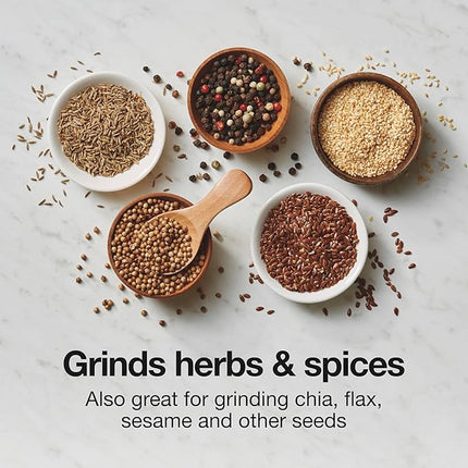 Proctor Silex Electric Coffee Grinder for Beans, Spices and More, Stainless Steel Blades, Makes upto 12 Cups, Black