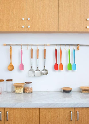 Silicone Spatula Heat Resistant Small Rubber Spatulas Cooking Utensil Set Non-Stick Flexible Rubber Essential Cooking Gadget For Cake/Cream/Pastry/Butter/Batter Mixing/Cooking-(5 Pieces)