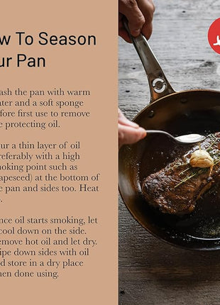 De Buyer MINERAL B Pro Carbon Steel Fry Pan - 11” Diameter, 8.3” Cooking Surface - Ideal for Searing, Sauteing & Reheating - PFAS, PFOA & PFOS Free - Made in France