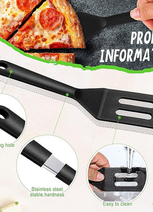 2 Pieces Brownie Spatula Set Mini Silicone Spatula Serving Slotted Spatula Kitchen Utensil for Cutting Brownies Cookies Flip Eggs(Red)