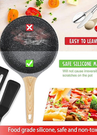 2 Pieces Brownie Spatula Set Mini Silicone Spatula Serving Slotted Spatula Kitchen Utensil for Cutting Brownies Cookies Flip Eggs(Red)