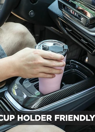 HAUSHOF 30 oz Tumbler, Stainless Steel Vacuum Insulated Coffee Tumbler Water Cup, Double Wall Travel Mug with Lid, Perfect for Hot and Cold Drinks