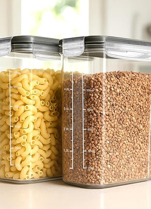 Utopia Kitchen Cereal Containers Storage Set – 4 Pack 4L(135.2 oz) Airtight Food Storage Containers with Lids, BPA-Free Cereal Dispensers for Pantry Organization and Storage (Clear)