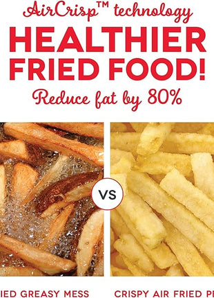 DASH Compact Air Fryer Oven Cooker with Temperature Control, Non-stick Fry Basket, Recipe Guide + Auto Shut off Feature, 2 Quart - Aqua