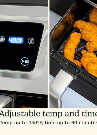 Cuisinart Dual Basket Air Fryer, Two Baskets 11 Qt in Total, 6 Functions: Air Fry, Roast, Bake, Broil, Dehydrate & Keep Warm, Features Sync Finish & Sync Settings, Toss Reminder & Auto-Pause, ADZ-112