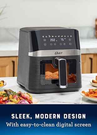 Oster Compact Air Fryer, 4-Quart Digital Airfryer with Window, Easy-to-Use Countertop Air Fryer
