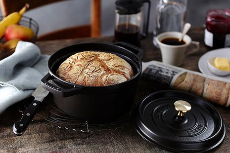 Staub La Cocotte Round 40509-476 Pico Cocotte Round Black 5.5 inches (14 cm) Small, Both Handed Casting, Enameled Pot, Induction Compatible, Japanese Authentic Product