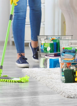 ClearSpace Plastic Storage Bins with Lids X-Large – Perfect Kitchen Organization, Desk Organizer or Pantry Storage – Desktop Organizer, Pantry Organization and Storage Bins, Cabinet Organizers