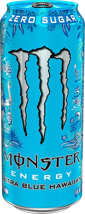 Monster Energy Ultra Blue Hawaiian, Sugar Free Energy Drink, 16 Ounce | Pack of 15