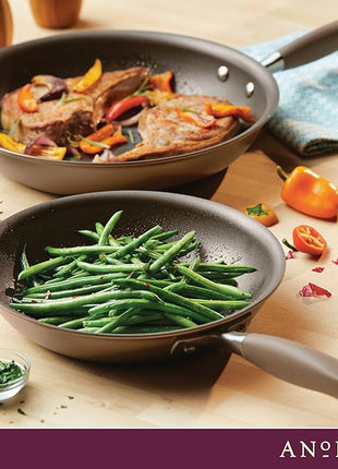 Anolon Advanced Home Hard-Anodized Nonstick Skillets (2 Piece Set- 10.25-Inch & 12.75-Inch, Bronze)