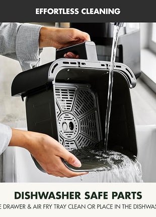 GreenPan Clearview Extra Large 7QT Air Fryer, 360° Clear Window, PFAS-Free Ceramic Nonstick Drawer and Tray, Heat to 400°F, 13-Presets, Shake Reminder, Keep Warm, Delay Start, Dishwasher Safe Parts