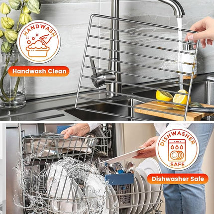 Air Fryer Rack for Cuisinart TOA-28 AFR-25 Air Fryer Convection Toaster Oven, 11.2''*10'' Air Fryer Stainless Steel Wire Rack Basket Tray Accessories Parts, Dishwasher Safes