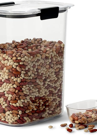 Rubbermaid Brilliance BPA-Free Food Storage Containers with Lids Airtight Kitchen and Pantry Organization Set Includes 3 Containers and Scoops Clear 16 cups