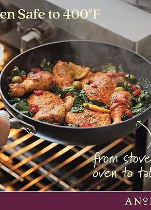 Anolon Advanced Home Hard-Anodized Nonstick Ultimate Pan/Saute Pan, 12-Inch (Moonstone)