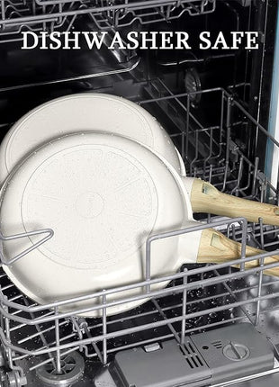 GiPP Ceramic Nonstick Frying Pan with Lid - 12" Healthy Non-Toxic Non Stick Skillet Omelette Pans, Induction Compatible Chef Pan, PFAS & PFOA-Free, Dishwasher Safe, Stay Cool Handles