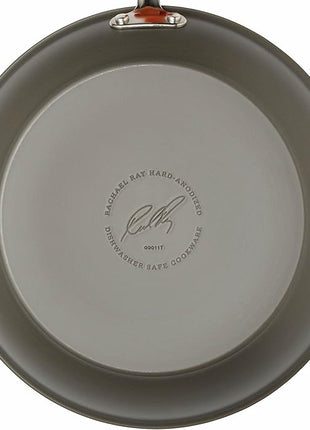 Rachael Ray 87633 Cucina Hard Anodized Nonstick Frying Pan Set / Fry Pan Set / Hard Anodized Skillet Set - 9.25 Inch and 11.5 Inch, Gray