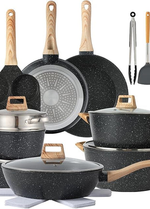 21PCS Pots and Pans Set Non Stick Cookware Set Nonstick with Cooking Set