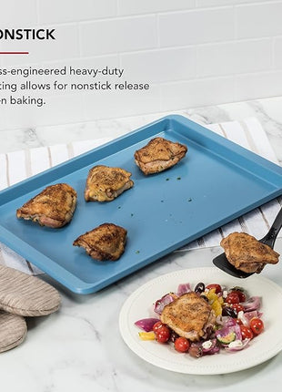 KitchenAid 13x18in Nonstick Aluminized Steel Baking Sheet, Blue Velvet