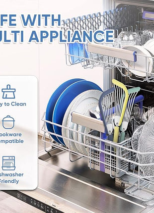 Nonstick Fish Spatula,Maywe Tanso Thin Slotted Spatulas Turner Silicone Fish Spatulas for Nonstick Cookware,High Heat Resistant BPA Free Cooking Utensils,Ideal for Fish,Eggs,Pancakes