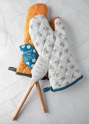 Karma, Silicone Spatula with Wood Handle Heat Resistant, Baking, cooking and Mixing Spatulas, Modern Farmhouse Kitchen Décor, Gift for Chef, Cooks, Housewarming Gift, Shelly Floral