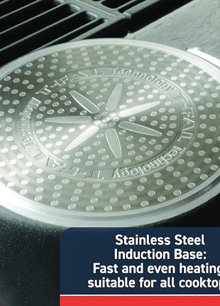 T-fal Experience Nonstick Fry Pan 8 Inch, Induction Compatible, Oven Safe 400F, Cookware, Non Stick Frying Pan, Skillet, Cooking, Kitchen, Egg Pan, Pots and Pans, Home, Dishwasher Safe, Black