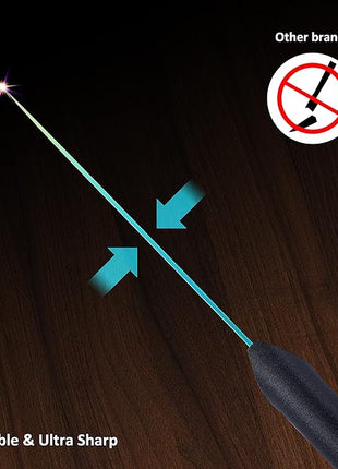 Marco Almond Kitchen Knife Set, KYA36 12-Piece Rainbow Color Stainless Steel Chef Boxed Knives Set for Kitchen with Covers, 6 Knives with 6 Blade Guards, Black