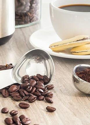 Apace Living Coffee Scoop (Set of 2) - 2 Tablespoon (2 Tbsp / 1/8 Cup / 1 oz) - The Best Stainless Steel Measuring Spoons for Coffee, Tea, and More