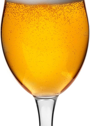 Libbey Crafts Brew Belgian Tulip Beer Glass Set, Elegant Belgian Beer Glasses Set of 6 for Belgian Ale, Dishwasher Safe Gift Set for Beer Lovers