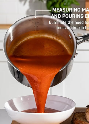 T-Fal Pro Tri-Ply Stainless Steel Cookware Set, 10 Piece-Induction Compatible, Oven Safe 500F, Lids-350F, Even Heat, Professional Quality, Durable, Induction Pots and Pans Set, Silver