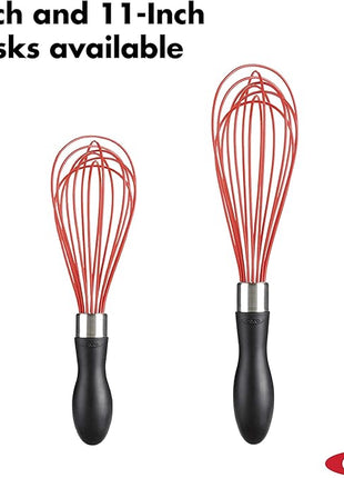 OXO Good Grips 11-Inch Silicone Balloon Whisk - Red