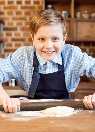 French Rolling Pin (17 Inches) –WoodenRoll Pin for Fondant, Pie Crust, Cookie, Pastry, Dough –Tapered Design & Smooth Construction - Essential Kitchen Utensil,Walnut Wood